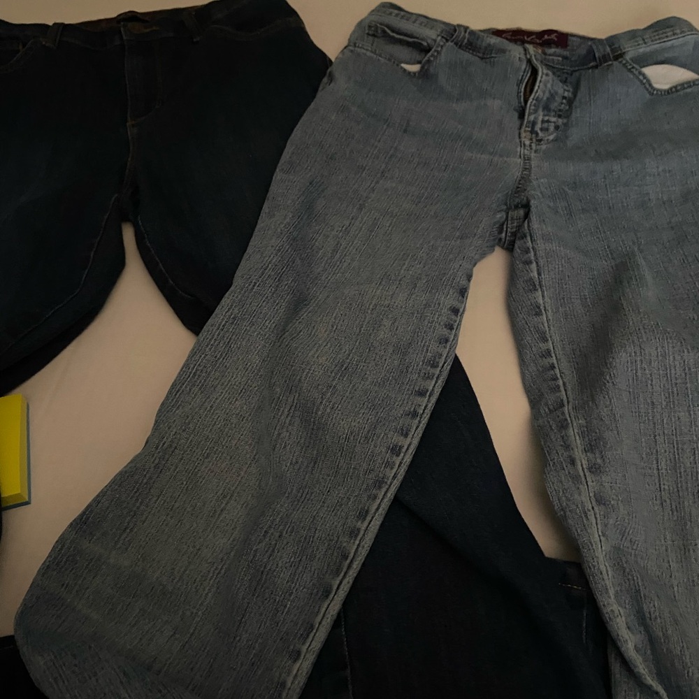 2 Pairs Gloria Vanderbilt Women's Amanda Denim Jeans Size 4